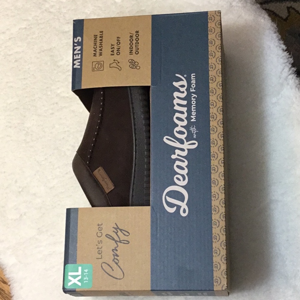 Dearfoams Mens 13/14 Indoor/Outdoor Breathable Memory Foam Clog House Slipper